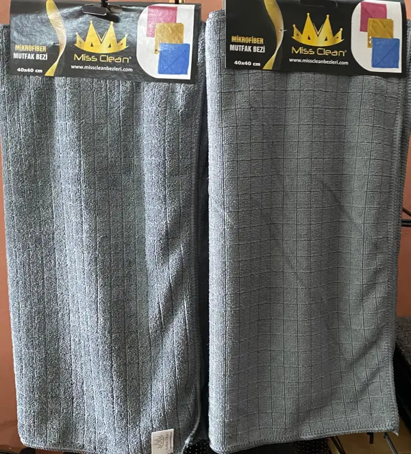 Miss Clean 3'lü Tezgah Bezi 40*40 cm ( Grili ) 20li paket