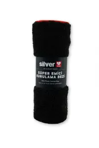 Silver Home Mikrofiber Bez Süper Emici Araç Kurulama Bezi ( Siyah ) (50x70 CM) 390gsm 